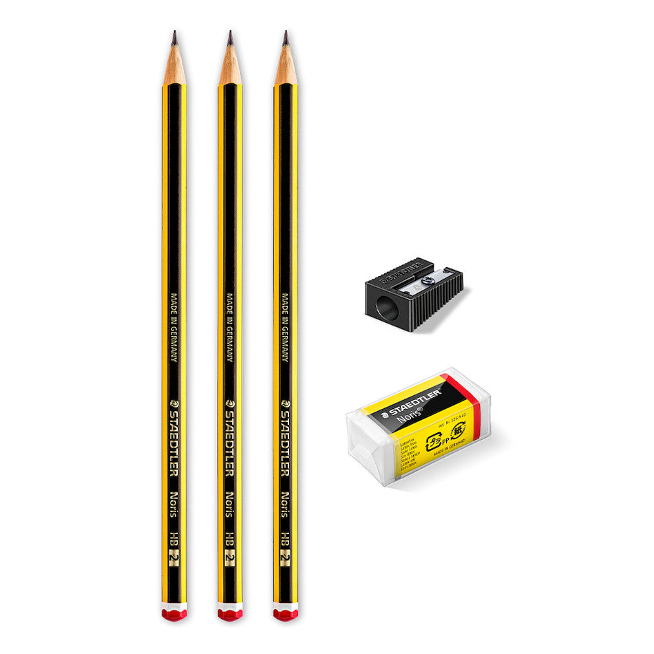 Staedtler Noris Pencil, Eraser and Sharpener Set by Staedtler at Cult Pens