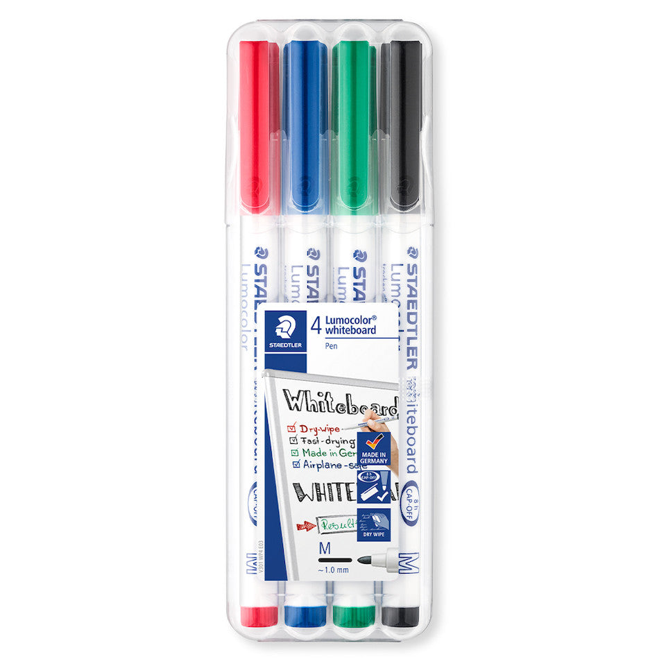 Staedtler Lumocolor Slim Whiteboard Marker Set of 4 by Staedtler at Cult Pens
