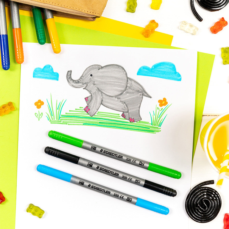 Staedtler Noris Double-Ended Fibre Tip Pen Set of 10 by Staedtler at Cult Pens