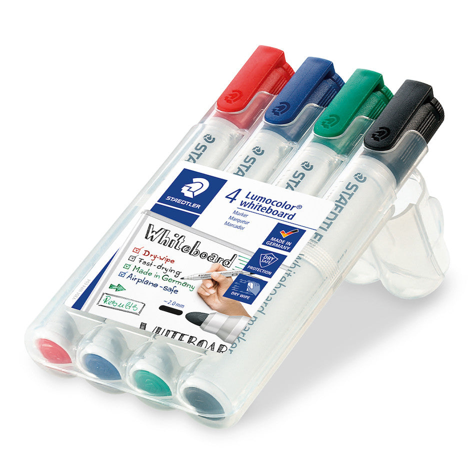 Staedtler Lumocolor Whiteboard Marker Bullet Tip Set of 4 by Staedtler at Cult Pens