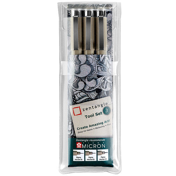 Sakura Pigma Micron Zentangle 3 Piece Set by Sakura at Cult Pens