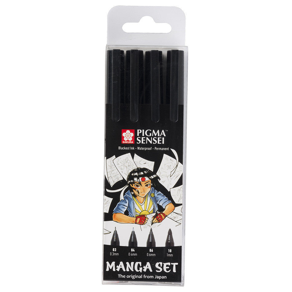 Sakura Pigma Sensei Manga Set of 4 by Sakura at Cult Pens