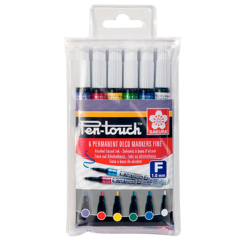 Sakura Pen-Touch Fine Set of 6 Assorted Colours by Sakura at Cult Pens