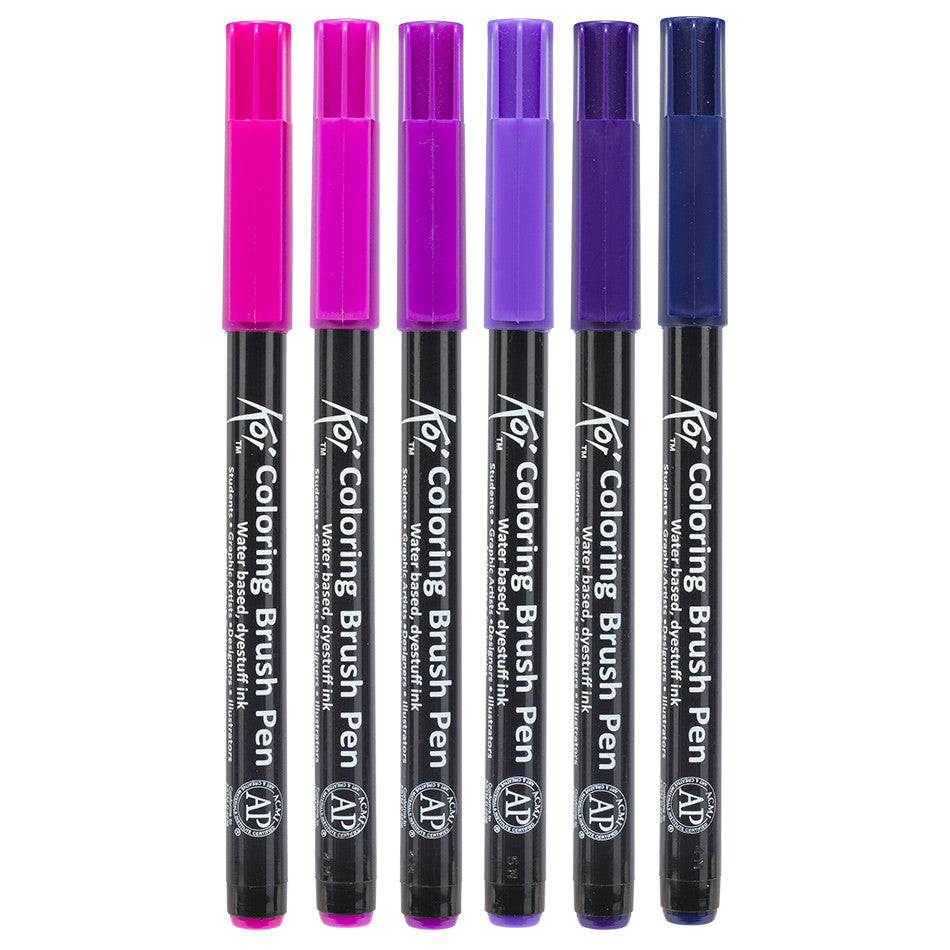 Sakura Koi Colourbrush Brushpen Set of 6 Galaxy by Sakura at Cult Pens