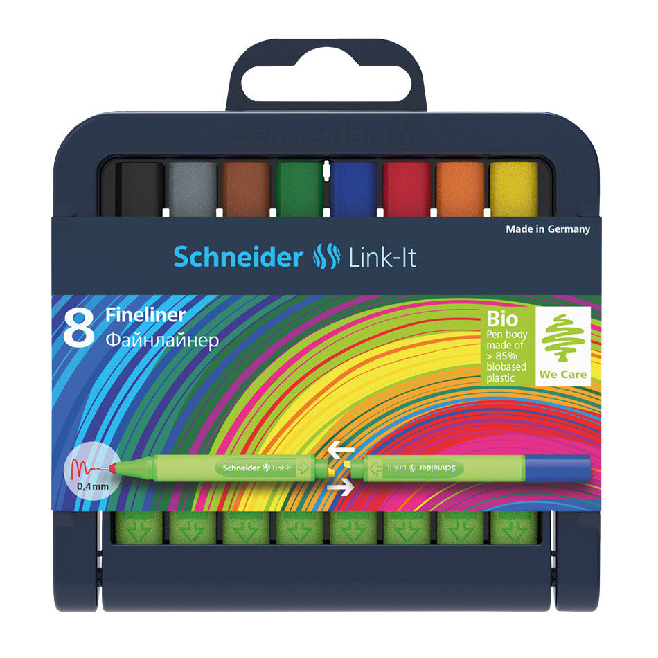 Schneider Link-It Fineliner Assorted Set of 8 by Schneider at Cult Pens