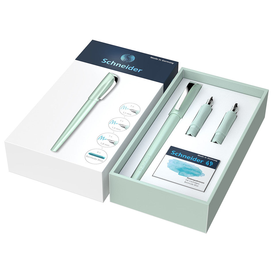 Schneider Callissima Fountain Pen Gift Set Mint by Schneider at Cult Pens