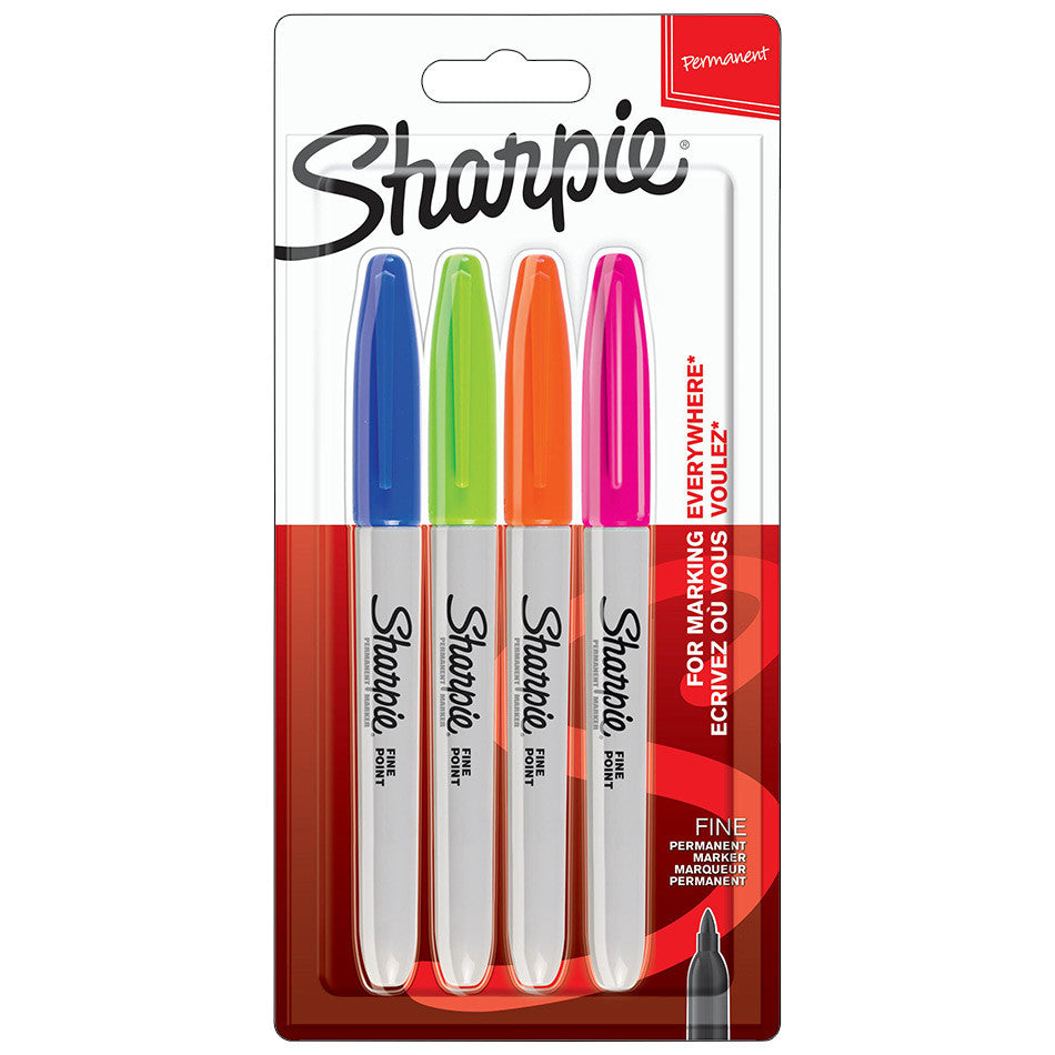 Sharpie Permanent Marker Fine Assorted Set of 4 by Sharpie at Cult Pens