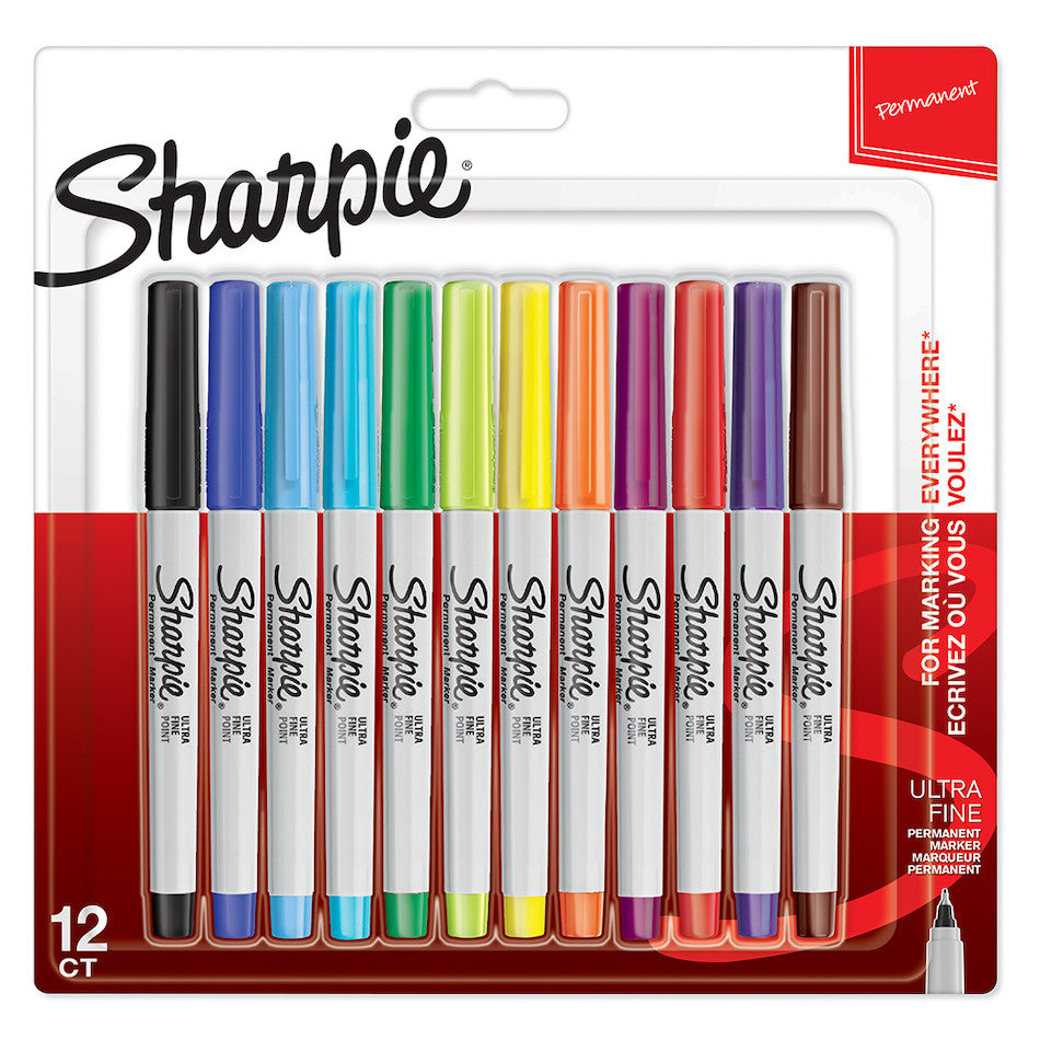 Sharpie Permanent Marker Ultra Fine Assorted Set of 12 by Sharpie at Cult Pens