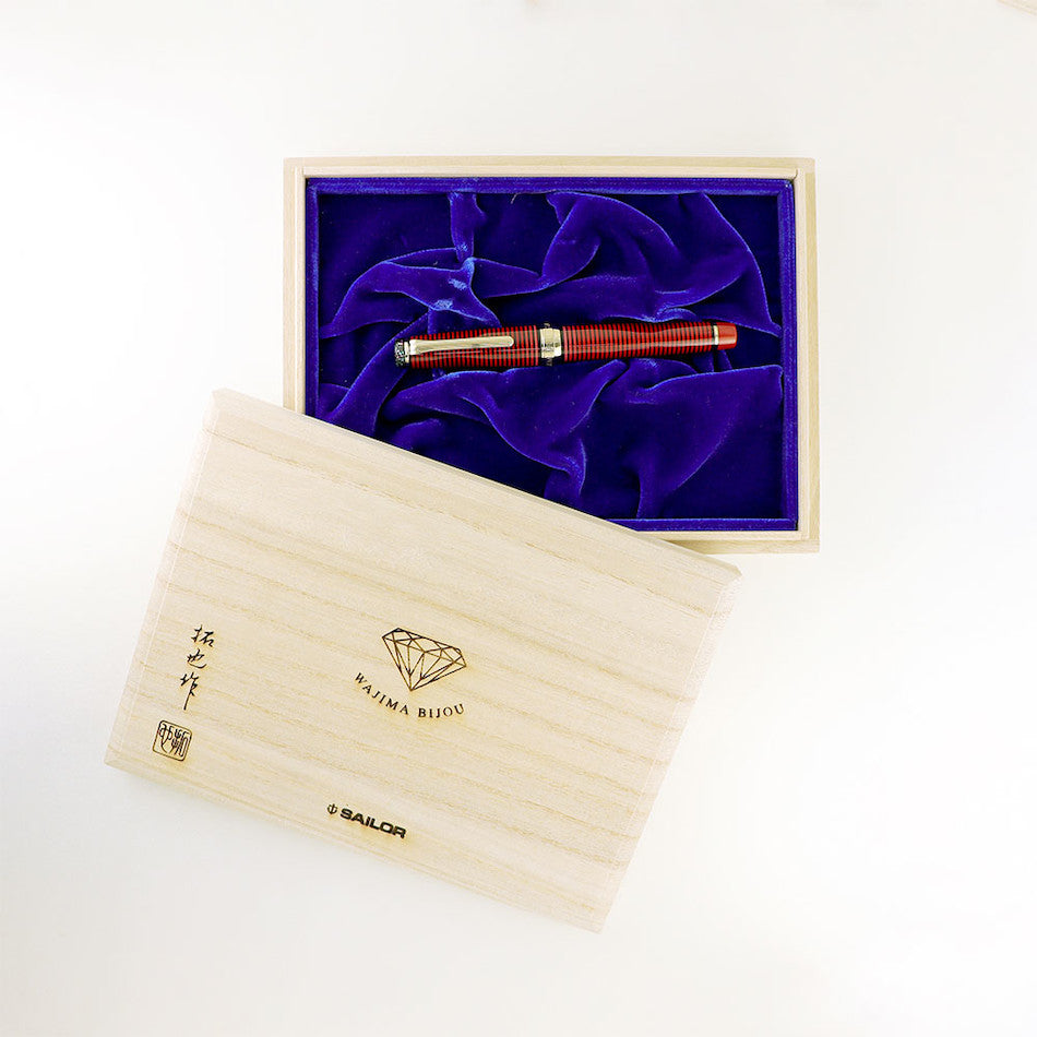Sailor Wajima Bijou 2nd Edition Fountain Pen Ruby 21K Nib Limited Edition by Sailor at Cult Pens