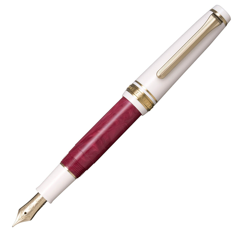 Sailor Professional Gear Slim Mini Rencontre Fountain Pen Bordeaux Foncé 14K Nib by Sailor at Cult Pens