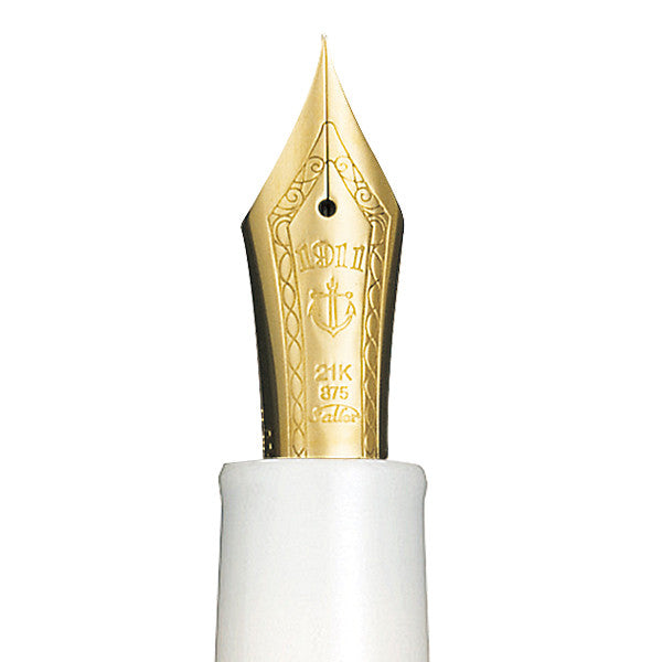 Sailor 1911 Large Fountain Pen White with Gold Trim by Sailor at Cult Pens