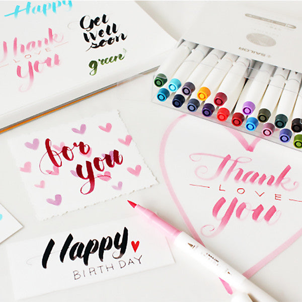 Sailor Shikiori Brush Pen Set of 20 Assorted by Sailor at Cult Pens