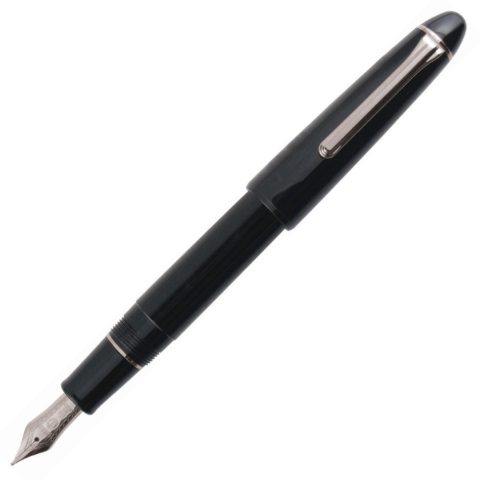 Sailor 1911 Ringless Fountain Pen Simply Black with Rhodium Trim 21K by Sailor at Cult Pens