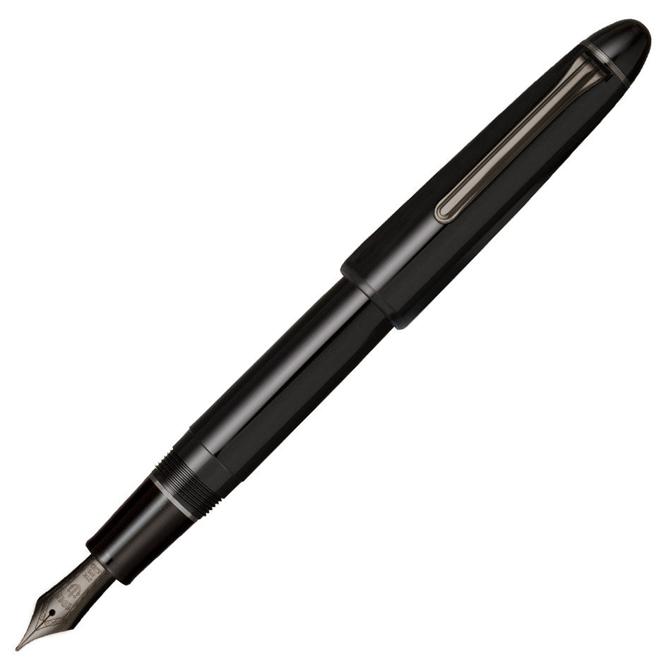 Sailor 1911 Ringless Fountain Pen Blackout Black Ion Plated 21K by Sailor at Cult Pens