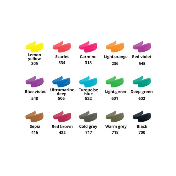 Royal Talens Ecoline Brush Pens Set of 15 by Royal Talens Ecoline at Cult Pens