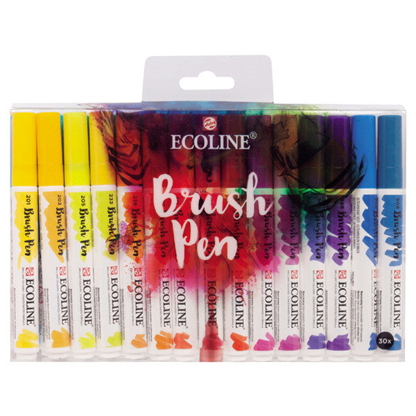 Royal Talens Ecoline Brush Pens Set of 30 by Royal Talens Ecoline at Cult Pens
