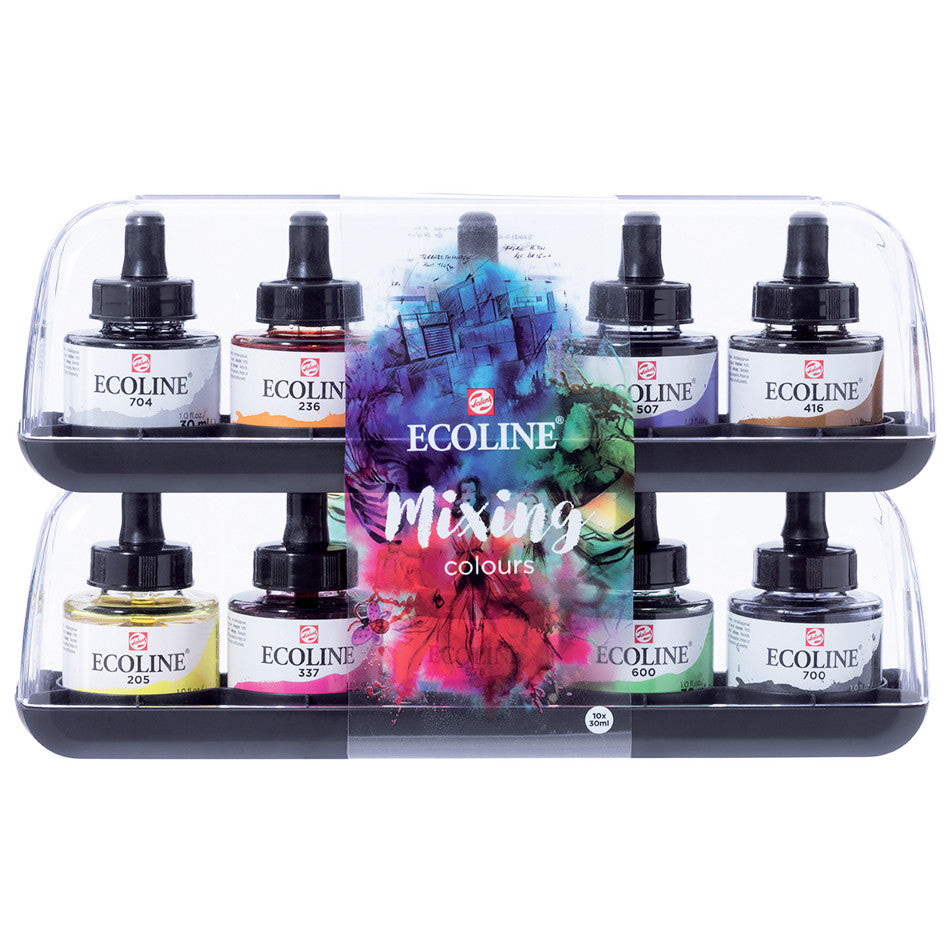 Royal Talens Ecoline Liquid Watercolour 30ml Mixing Set of 10 by Royal Talens Ecoline at Cult Pens