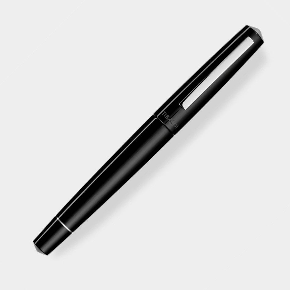 Tibaldi Infrangible Fountain Pen Rich Black with Stainless Steel Trim by Tibaldi at Cult Pens