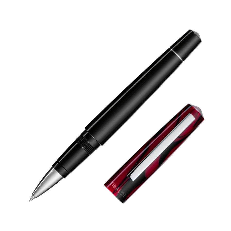 Tibaldi Infrangible Rollerball Pen Mauve Red with Stainless Steel Trim by Tibaldi at Cult Pens
