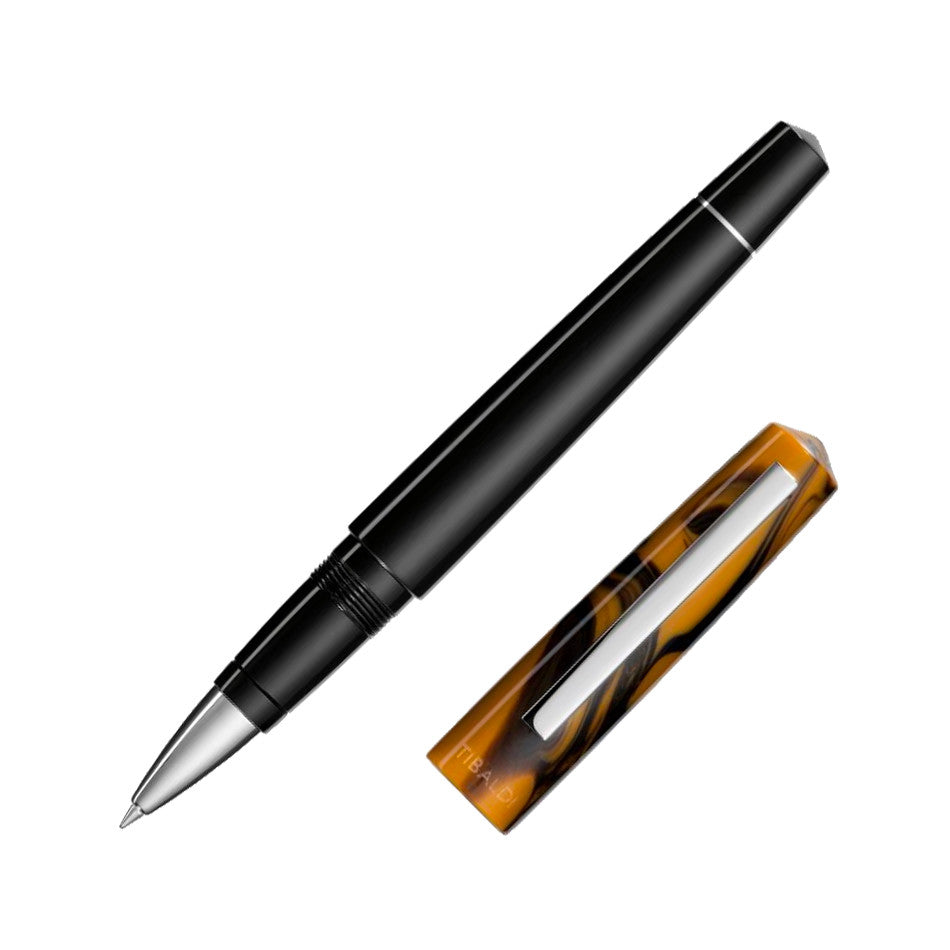 Tibaldi Infrangible Rollerball Pen Chrome Yellow with Stainless Steel Trim by Tibaldi at Cult Pens