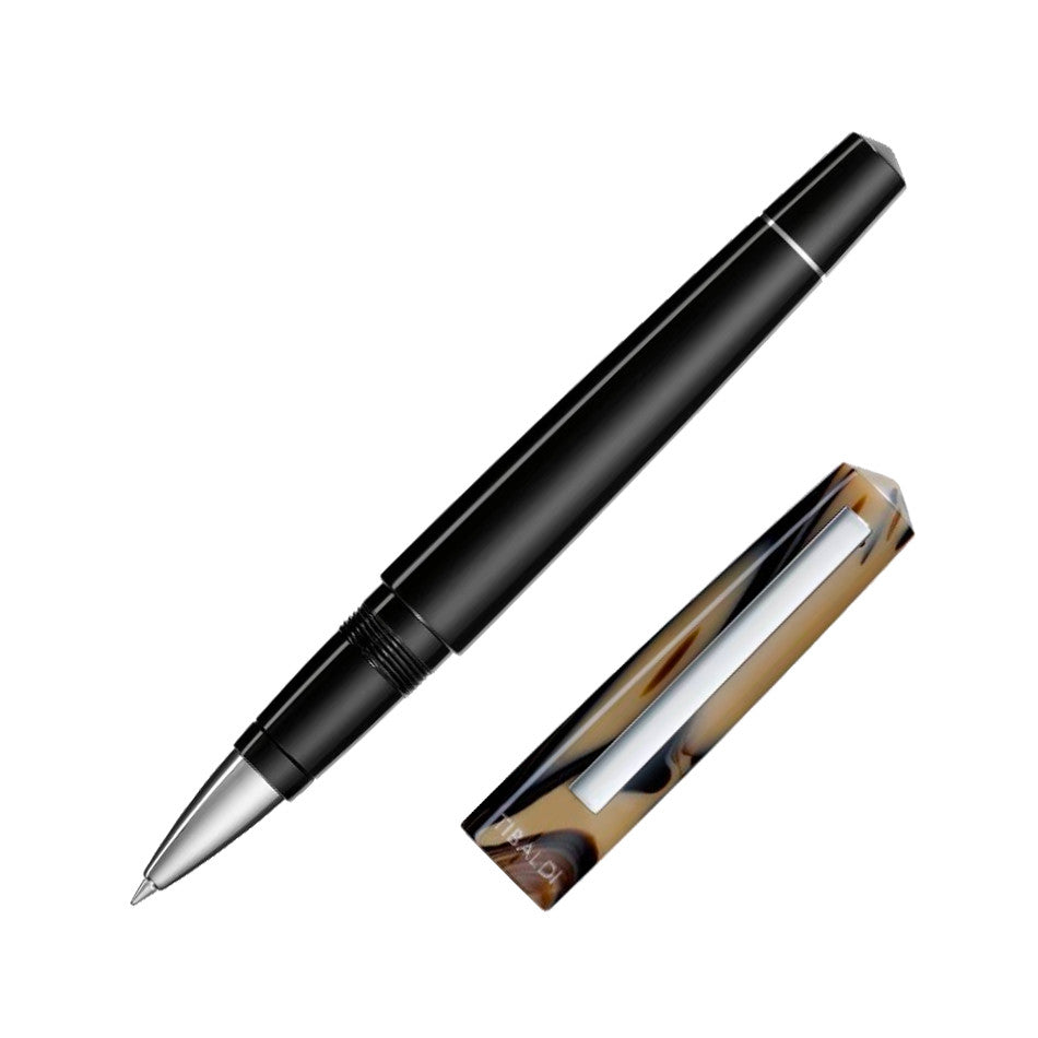 Tibaldi Infrangible Rollerball Pen Taupe Grey with Stainless Steel Trim by Tibaldi at Cult Pens
