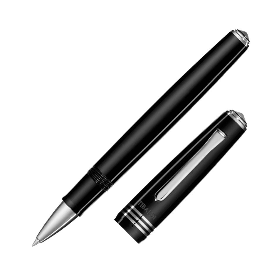 Tibaldi N.60 Rollerball Pen Rich Black with Palladium Trim by Tibaldi at Cult Pens
