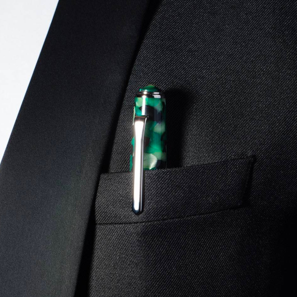 Tibaldi N.60 Rollerball Pen Emerald Green with Palladium Trim by Tibaldi at Cult Pens