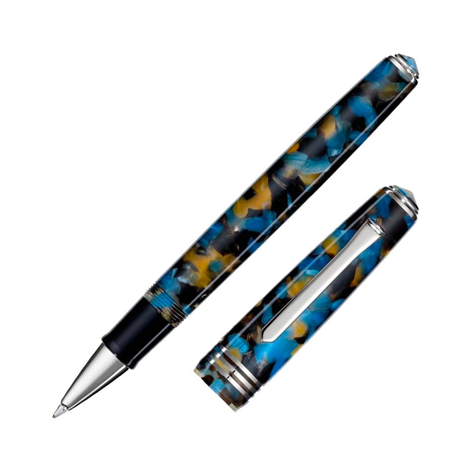 Tibaldi N.60 Rollerball Pen Samarkand Blue with Palladium Trim by Tibaldi at Cult Pens