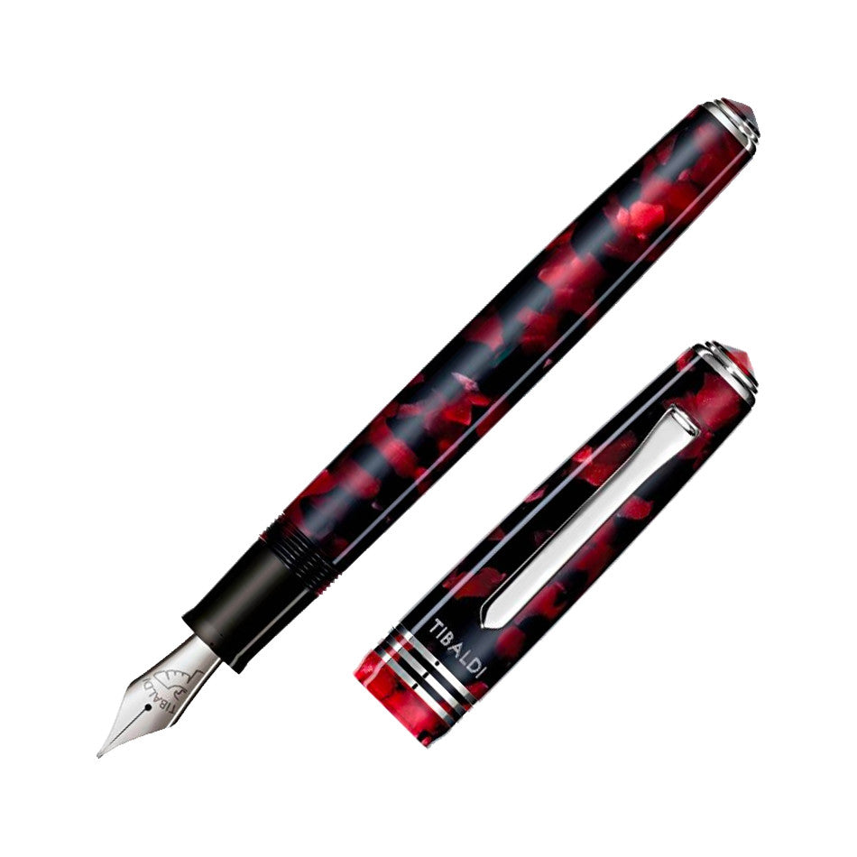 Tibaldi N.60 Fountain Pen Ruby Red with Palladium Trim by Tibaldi at Cult Pens