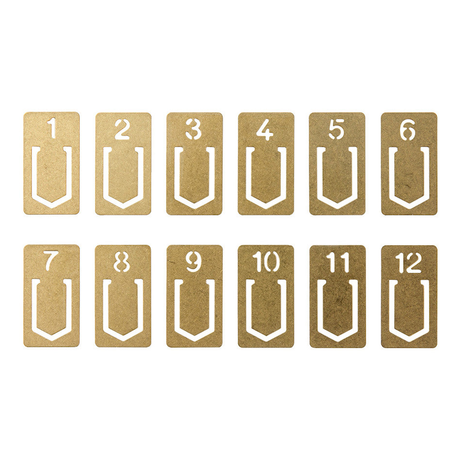 TRAVELER'S COMPANY BRASS Number Clips by TRAVELER'S COMPANY at Cult Pens