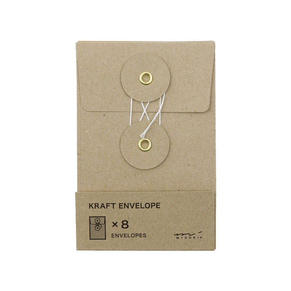 TRAVELER'S COMPANY Kraft String Envelope Small Vertical Brown by TRAVELER'S COMPANY at Cult Pens
