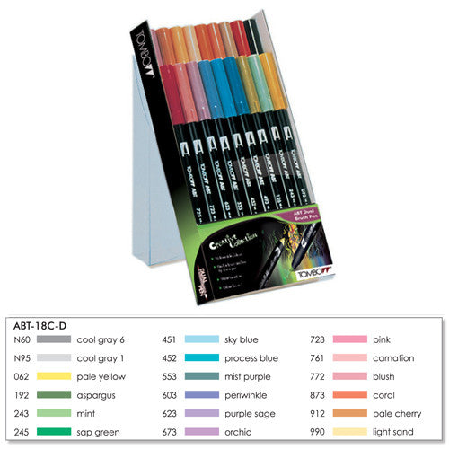 Tombow ABT Dual Brush Pen Set of 18 by Tombow at Cult Pens