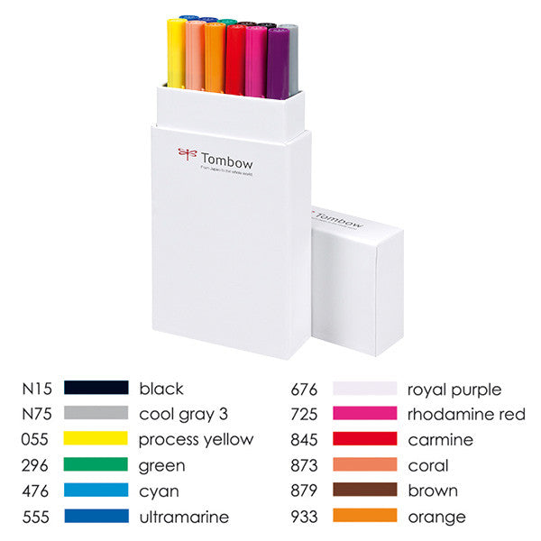 Tombow ABT Dual Brush Pen Set of 12 by Tombow at Cult Pens