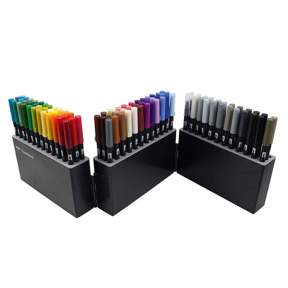 Tombow ABT Dual Brush Pen Marker Assorted Set of 107 + blender by Tombow at Cult Pens