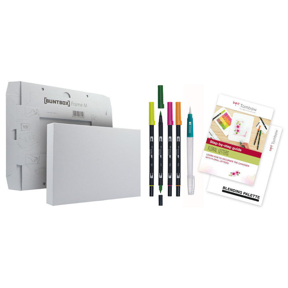 Tombow Watercolouring Canvas Set Floral Letters by Tombow at Cult Pens