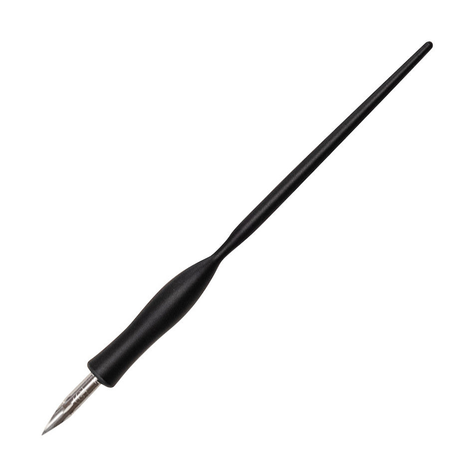 Tom's Studio Flourish Curve Straight Nib Holder Jet Black by Tom's Studio at Cult Pens