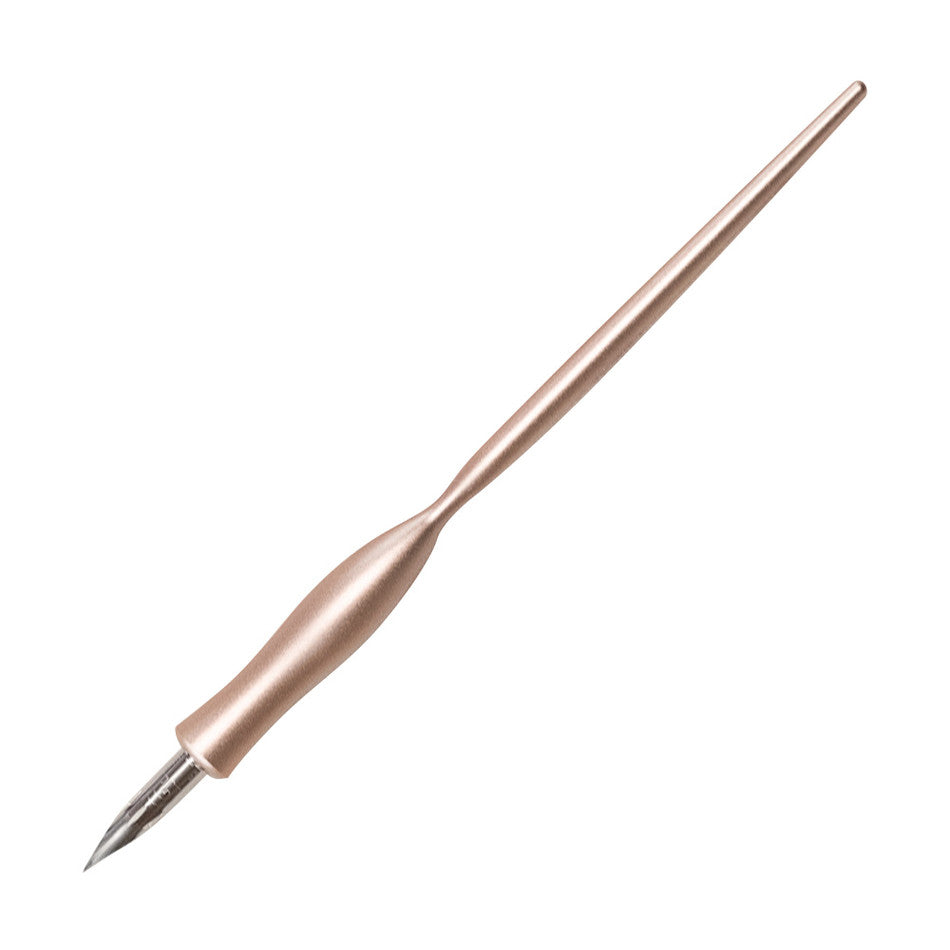 Tom's Studio Flourish Curve Straight Nib Holder Rose Gold by Tom's Studio at Cult Pens