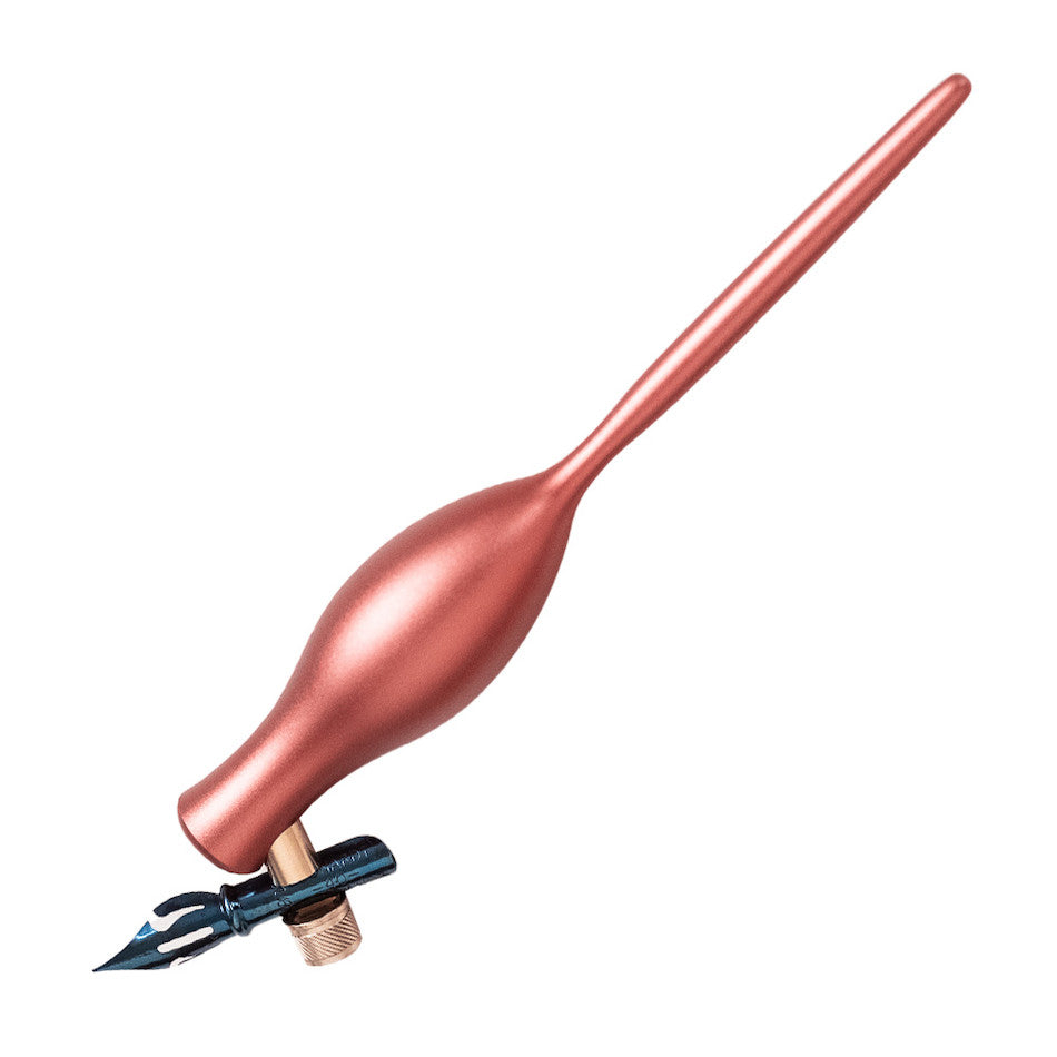 Tom's Studio Flourish Carrot Oblique Nib Holder Old Rose by Tom's Studio at Cult Pens