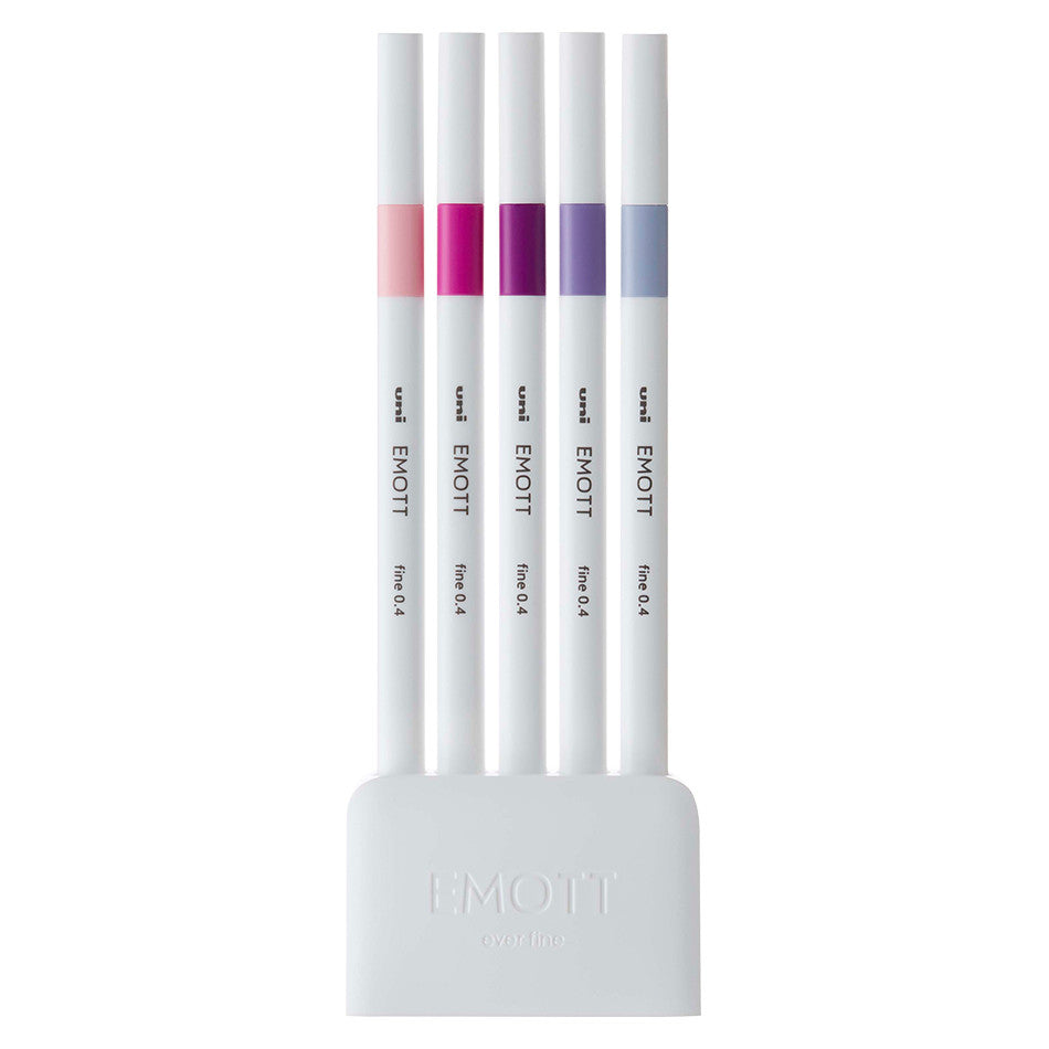 Uni Emott Fineliner Set of 5 Assorted by Uni at Cult Pens