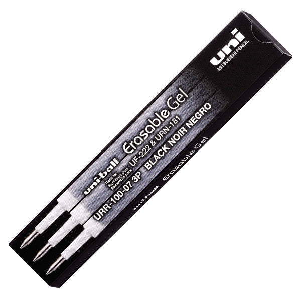 Uni URR-100-07 Erasable Rollerball Refills Pack of 3 by Uni at Cult Pens