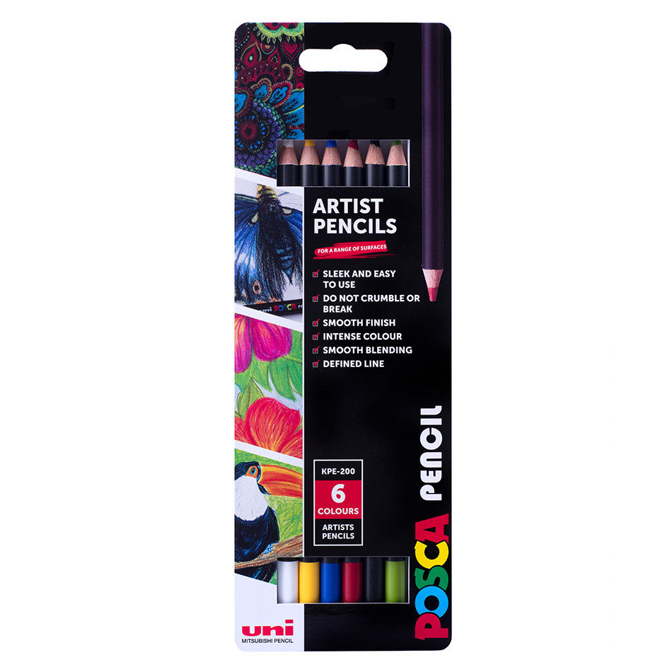 Uni POSCA Pencil Assorted Set of 6 Essential by Uni at Cult Pens