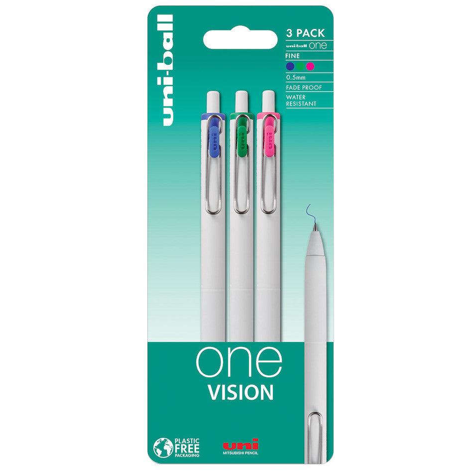 Uni-ball On Point One Vision Gel Pen 3 Pack by Uni at Cult Pens