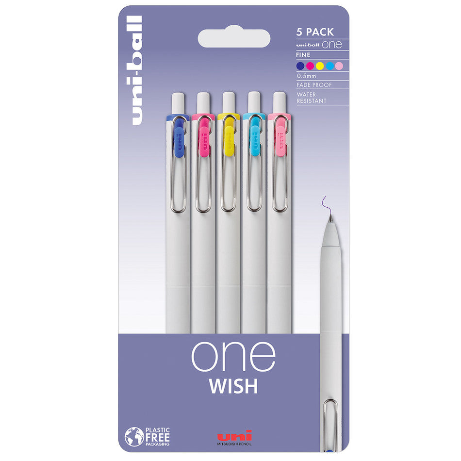 Uni-ball On Point One Wish Gel Pen 5 Pack by Uni at Cult Pens