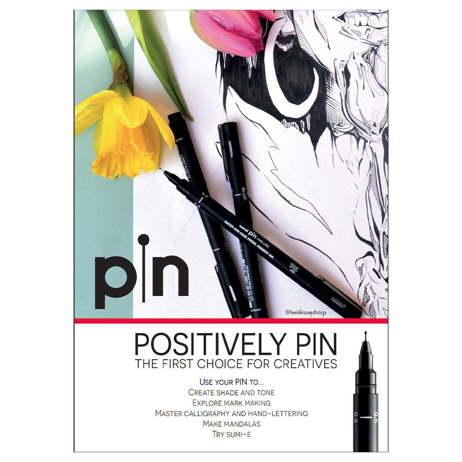 Uni-ball PIN Drawing Pen Booklet A6 by Uni at Cult Pens
