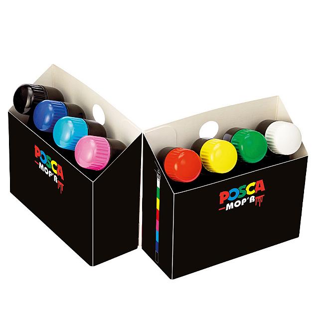 Uni POSCA MOP'R PCM-22 Assorted Set of 8 by Uni at Cult Pens