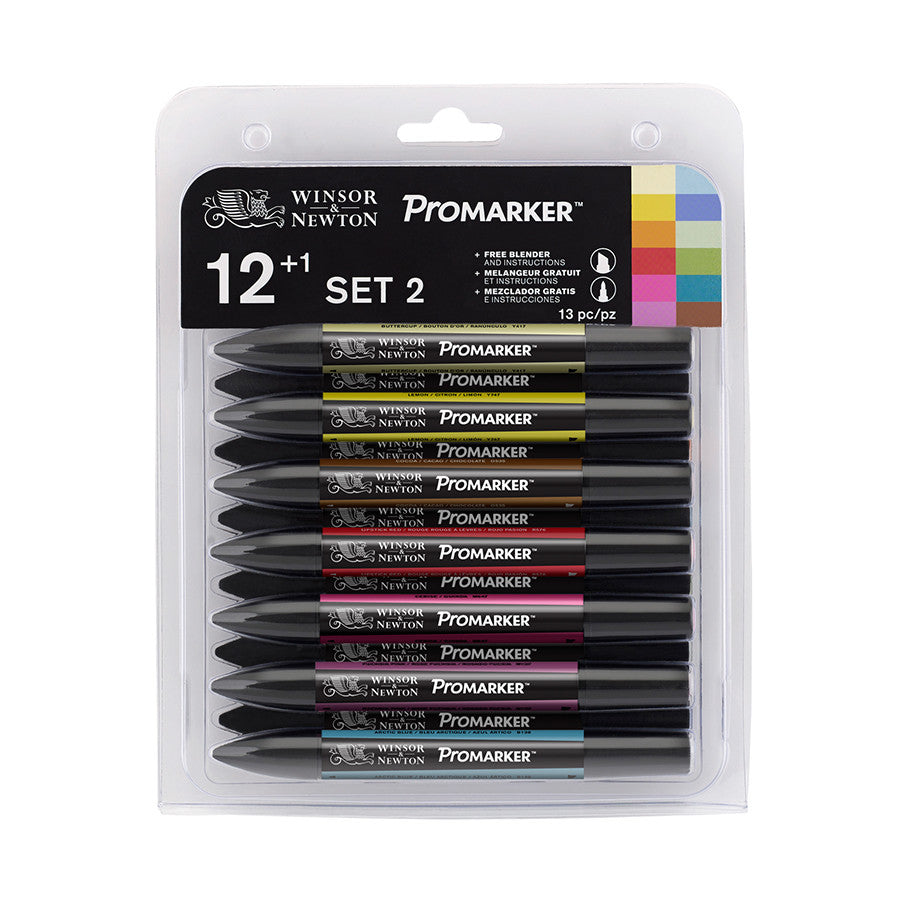 Winsor & Newton ProMarkers Set of 12+1 - Set 2 by Winsor & Newton at Cult Pens