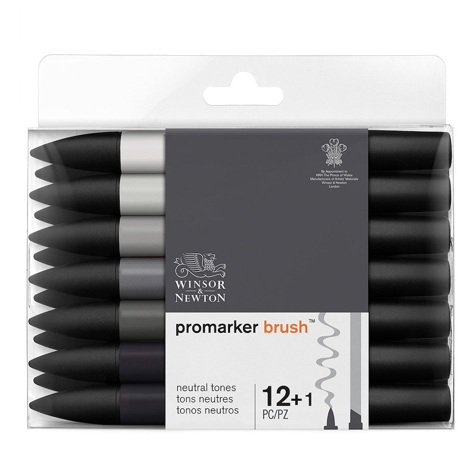 Winsor & Newton Promarker Brush Set of 12 Neutral Tones by Winsor & Newton at Cult Pens