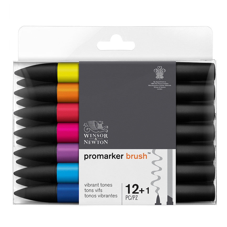 Winsor & Newton Promarker Brush Set of 12+1 Vibrant Tones by Winsor & Newton at Cult Pens
