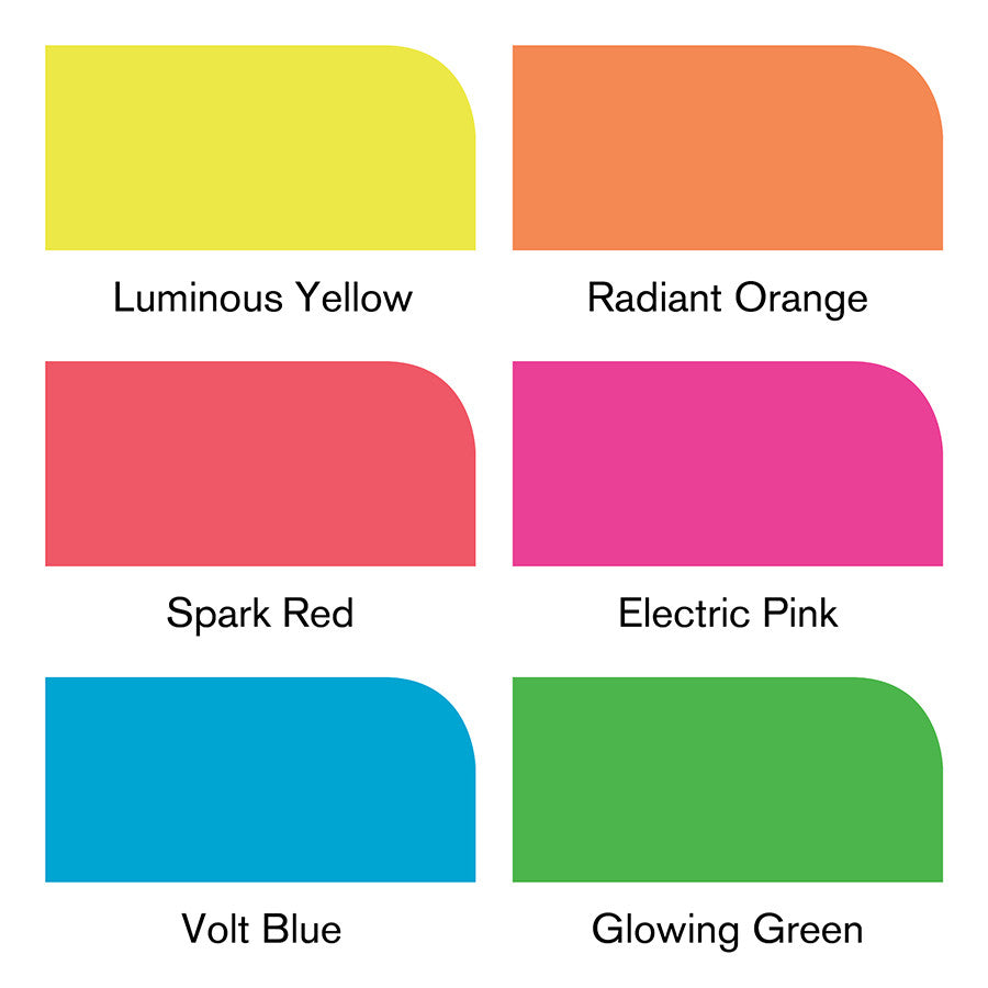 Winsor & Newton Markers Set of 6 Neon by Winsor & Newton at Cult Pens