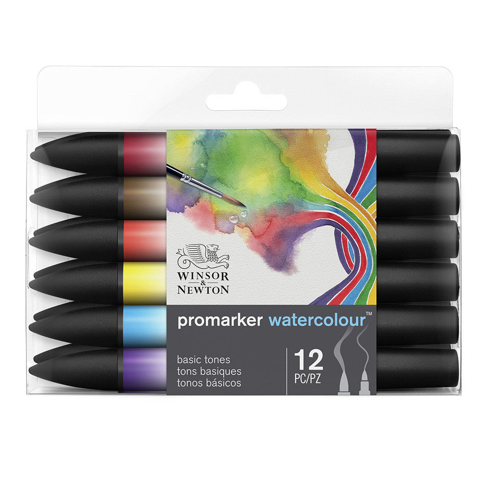 Winsor & Newton Water Colour Marker Set of 12 Basic by Winsor & Newton at Cult Pens